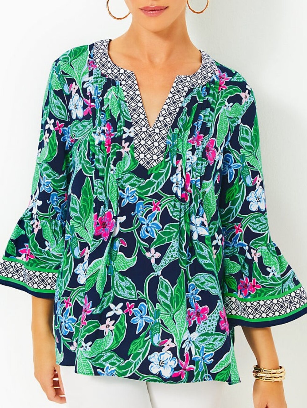 Lilly Pultizer Ellaynn Tunic Top Untamed Engineered Size XS Resortwear